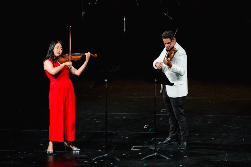 Violinists Kristin Lee and Arnaud Sussmann | Credit: Harrison Truong