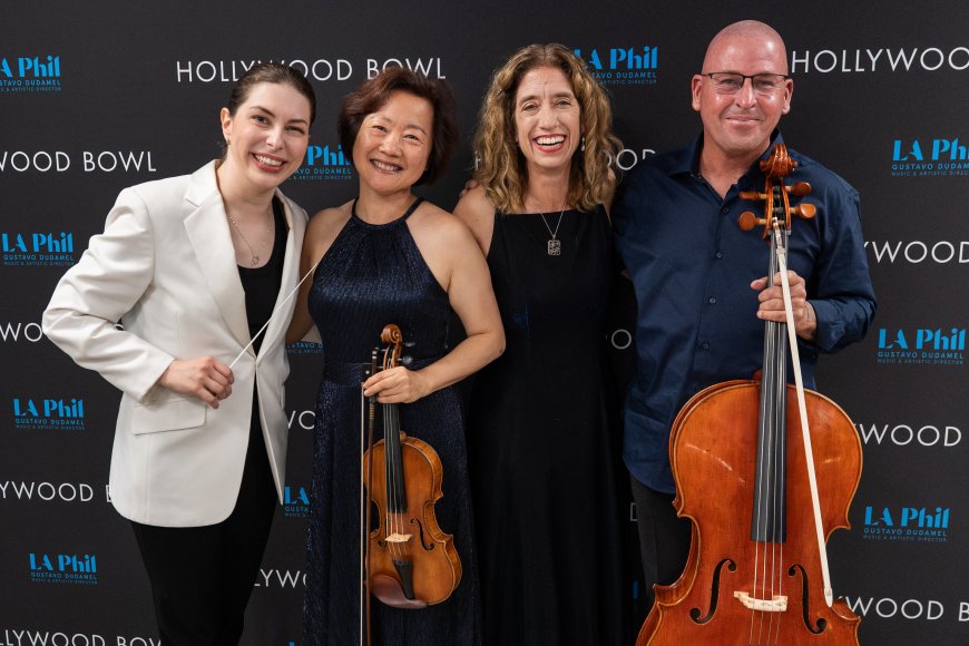 From left: Handler, Bing Wang, Joanne Pearce Martin, and Robert deMaine | Credit: Elizabeth Asher