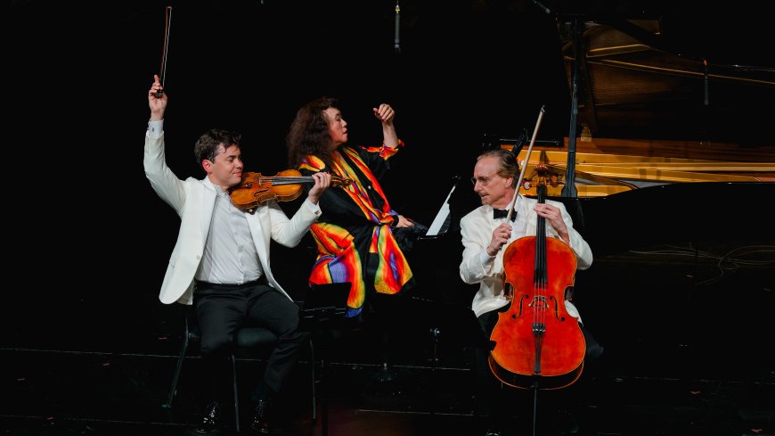 From left - Benjamin Beilman, Wu Han and David Finckel | Credit: Harrison Truong