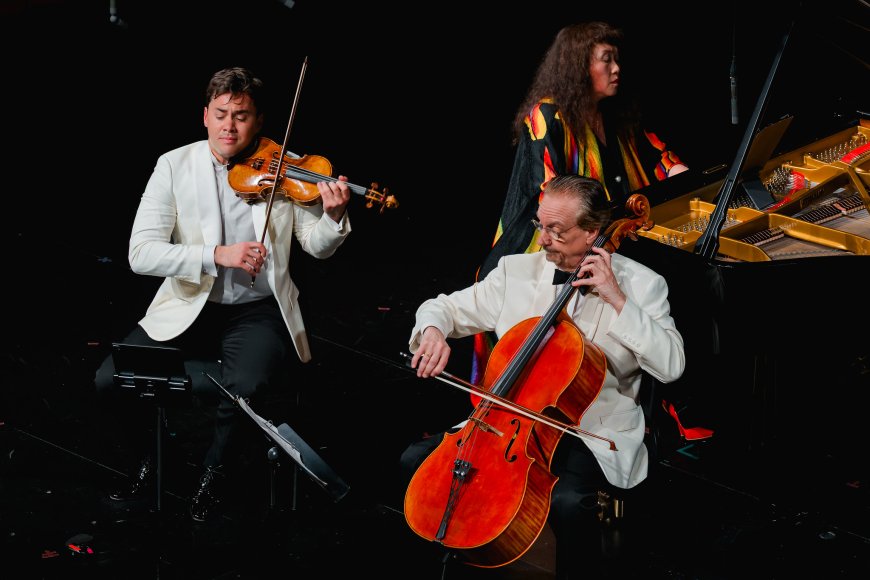 From left - Benjamin Beilman, Wu Han and David Finckel | Credit: Harrison Truong