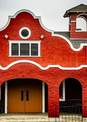 The historic Cinnabar School House home to Mercury Theater