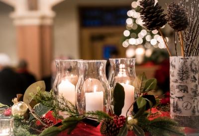 photo of candles at church