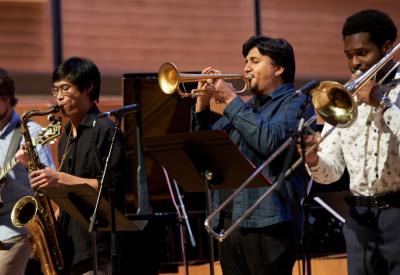 Jazz ensemble playing