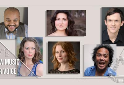 image: vocalists performing in New Music for Voice, streaming December 18, 2021 from the Center for New Music