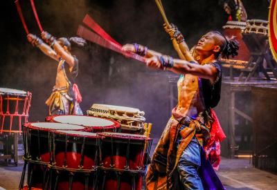The Yamato drummers perform Tenmei! Saturday–Sunday, January 29–30, 2022 (credit: Eliza Wiley)
