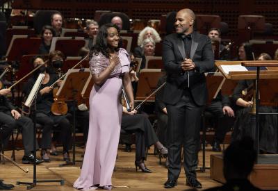 Melody Wilson and Daniel Bartholomew-Poyser with SFS