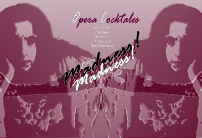 2 mirrored women with the word madness in triplicate between them lean on their elbows staring at the world. 