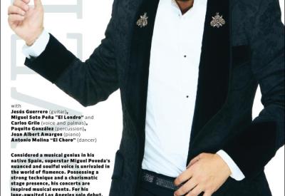 Miguel Poveda Superstar Flamenco Singer in Concert, First Time in Los Angeles