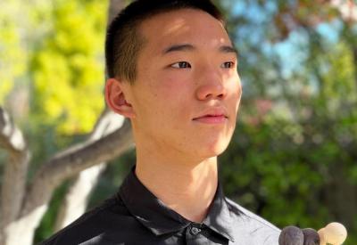 photo of Francis Chua with mallets