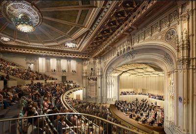 Rendering of the renovated Copley Symphony Hall