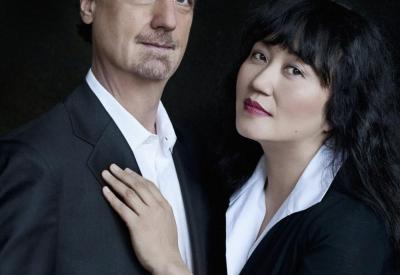 David Finckel and Wu Han perform Sunday, February 5, 2023 in Hertz Hall. (credit: Lisa Marie Mazzucco)