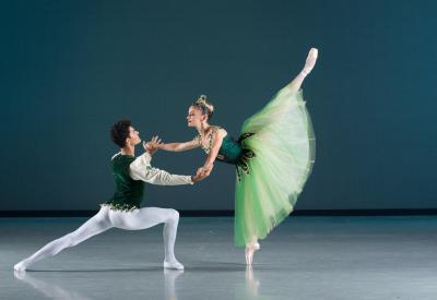 The Miami City Ballet performs Friday–Sunday, September 23–25, 2022 in Zellerbach Hall. Pictured: Emeralds. (credit: Courtesy of Miami City Ballet)