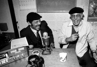 Ernie Andrews (left) with Dexter Gordon at KJAZ in 1980 | Credit: Brian McMillen