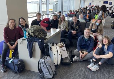 Musicians at airport