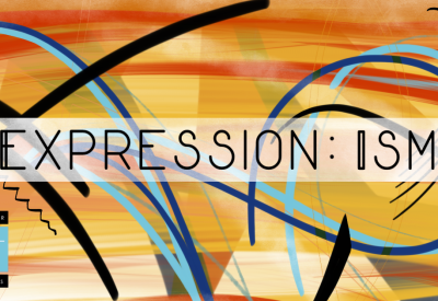 orange, black and teal swirls and background with title in black and E4TT logo
