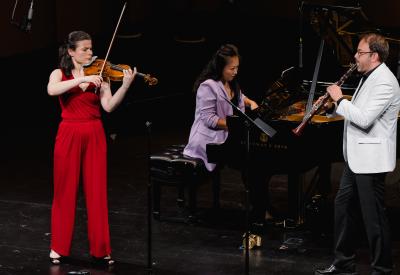 Violin, piano, and clarinet