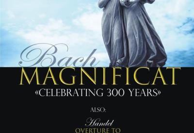 choral concert poster with angel art