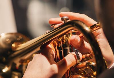 photo of concert trumpet
