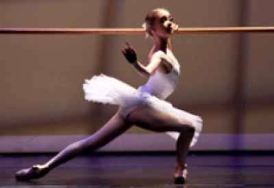 A ballerina on stage.