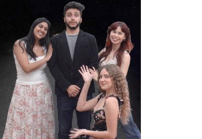 Comic quartet of performers