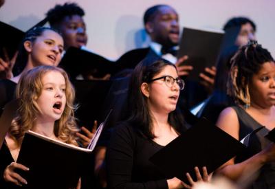 Colburn Community School choral students in concert.