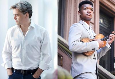 Photos of Edward Gardner and Randall Goosby 