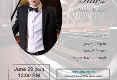 Aaron Kurz, Piano Recital at the Presidio Chapel