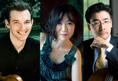 The Horszowski Trio: Jess Mills (violin), Rieko Aizawa (piano), and Ole Akahoshi (cello)
