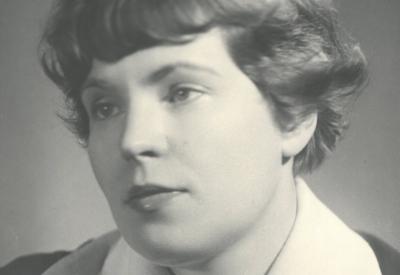 Black and white photo of Galina Ustvolskaya