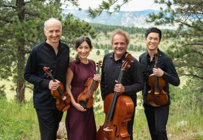  Cal Performances presents Takács Quartet with Jeremy Denk, piano, January 26, 2025 at Hertz Hall Pictured: Takács Quartet