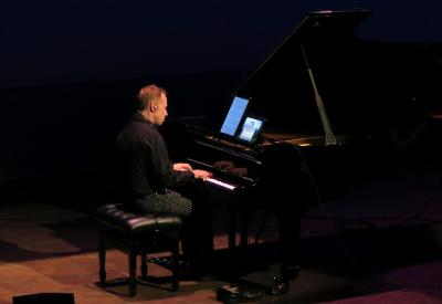 Geoffrey Burleson playing piano