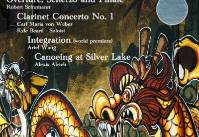 graphic art concert poster using Asian animal design