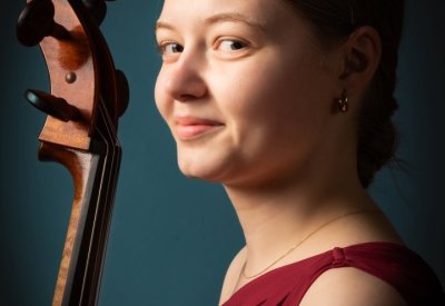 Amelia Zitoun, cellist, photo courtesy of San José Chamber Orchestra