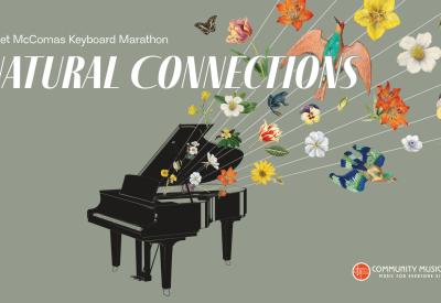 flora and fauna bursting from a grand piano