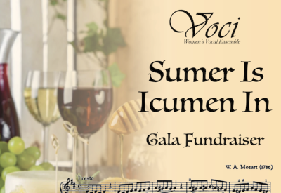 Wine glasses and opening bars of Mozart opera