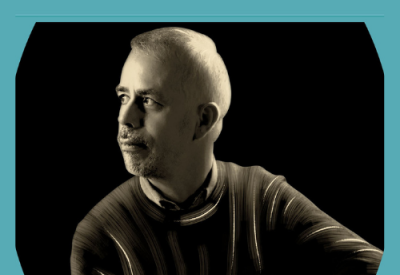 Pierre Hantai, Harpsichord, black and white image of white male wearing sweater 