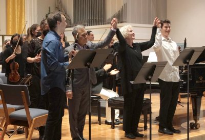 Jon Manasse, clarinet. Jon Nakamatsu, piano. Barbara Day Turner, conductor. Alec Manasse, clarinet. 