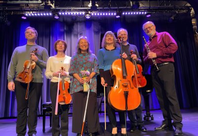 Members of Ensemble Humanité and the Cecilia String Quartet