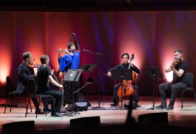 Claire Chase and the JACK Quartet | Credit: Timothy League
