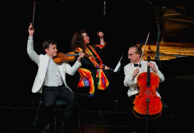 From left - Benjamin Beilman, Wu Han and David Finckel | Credit: Harrison Truong