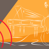 Radio signal, piano, bass