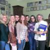 Marika Kuzma with high school choir students in Lviv, Ukraine