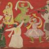 Dancing villagers