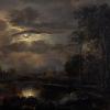 Aert van der Neer: Moonlit Landscape With Bridge