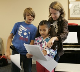 Alrich teaching future stars<br>Emmanuel Berke and Corinne Mahshi