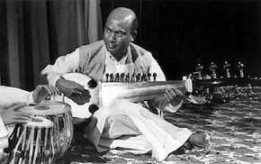Ali Akbar Khan in 1964<br>Photo by Graeme Vanderstoel Ali Akbar Khan