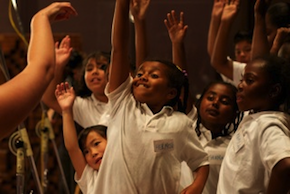 St. Martin de Porres School children at the Skywalker Sound recording session
