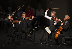 The grand finale: Frederik Øland, Rune Tonsgaard Sørensen, Asbjørn Nørgaard, Fredrik Schøyen Sjölin