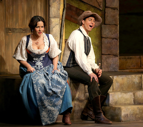 María Fernanda Brea as Adina, with Pidduck