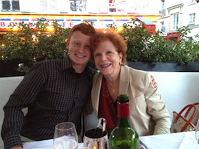 With oldest grandson Colin in Paris With oldest grandson Colin